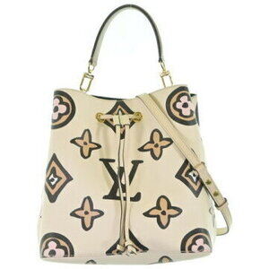 Louis Vuitton Shoulder Bag Ivory White Beige Black All Over